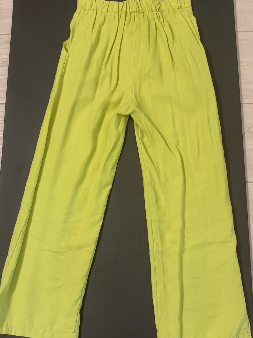 Zara Lime Green Wide-Leg Pants (11/12 Kids) - Picture 7 of 7